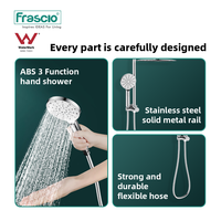 Frascio filigrane Chrome ensemble de douche pluie double douche barre coulissante colonne bain pluie tête 8/10/12 pouces ensemble de pommeau de douche