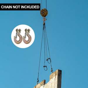 Crochet à chape en acier forgé de 1/4 pouces avec loquet de sécurité, crochet de treuil de remorquage robuste G70 - Product Image 5