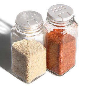 12er-Pack 4 Unzen Küchen-Gewürzgläser-Set Quadratische Gewürzaufbewahrungsgläser mit Trichter - Product Image 2