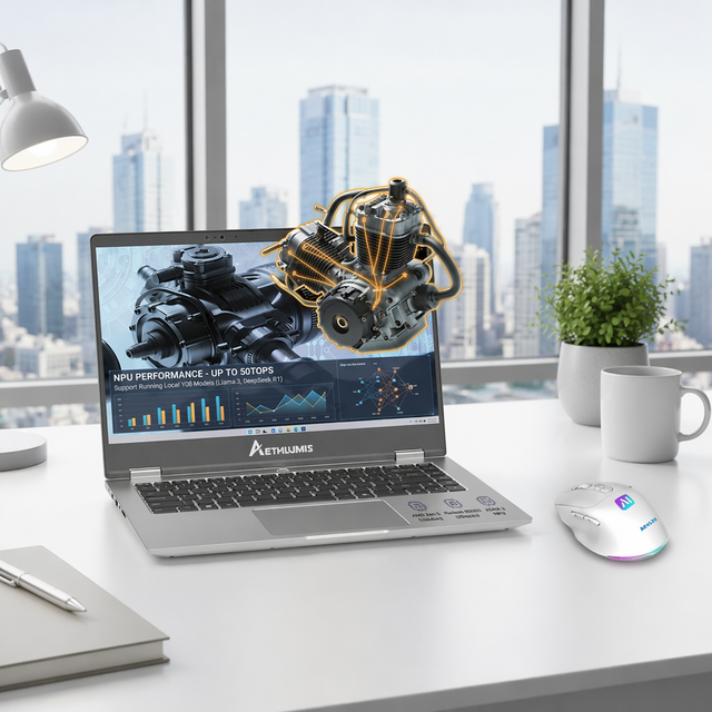 Rugged Eye Tracking 2D/3D Switch Glasses-Free 3D AI Powered for Vocational Skills Virtual Training and 3D Learning Laptop