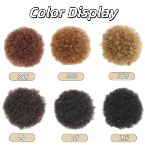 Yunsen Chignon synthétique haute température en fibre <span class=keywords><strong>afro</strong></span> bouclée et frisée, effet volumineux, 55g pour femmes - Product Image 5