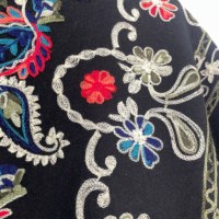 Abaya longue brodée pour femmes, en tissu doux imitation cachemire, avec personnalisation