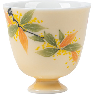 Guanlan Ceramics Hand Painted Osmanthus Tea Cup Porcelain Small Tasting Cup Kung Fu Tea Set Individual Cup Afternoon Tea - Product Image 5