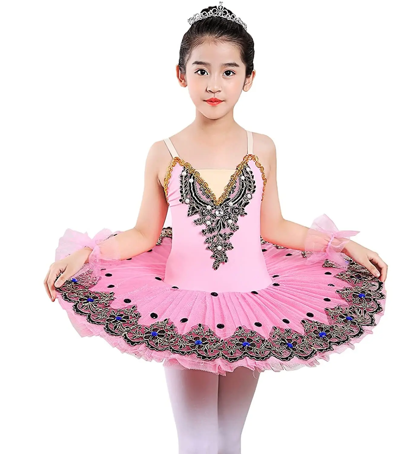 FREE SAMPLE Girl's Camisole Skirted Leotard Ballet Dress Lace Sequin Ballet Tutu Skirt Swan Ballet Costumes For Competition