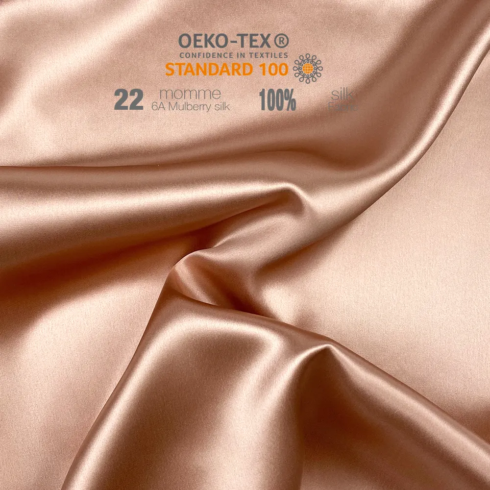 16-22mm 114cm Satin Fabric Curtain 100% Silk Fabric Wholesale High Quality 100% Pure Woven Plain in Stock Mulberry Silk Soft 750