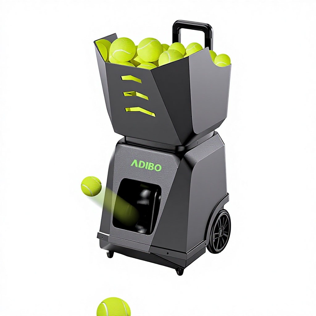 Aidibao Tennis Automatic Ball Machine Trainer Smart Coach T500 Portable Single Multiplayer AI Variable Speed Smart App Control