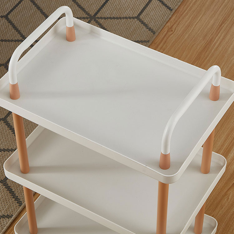 3 Tier Bathroom Kitchen Storage Cart With Wheels Plastic PP
