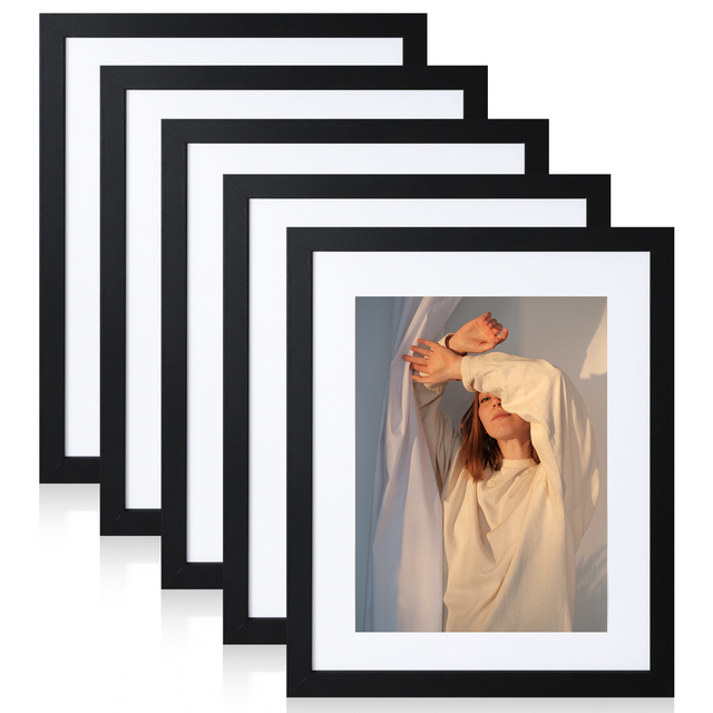 Pack of Five 8*10 Photo Frames Solid Wood Minimalist Photo Frame Bedroom Modern Creative MDF Wood Decorative Photo Frames