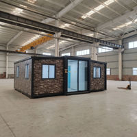 Casa Contenedor Expandible de 20 pies/40 pies, 3 Dormitorios, Casa Modular Prefabricada de Lujo, Casa Pequeña Plegable Moderna, Villa Móvil
