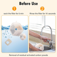 Filtres de remplacement pour fontaine à eau pour chat avec éponges, compatibles avec la fontaine à eau pour animaux de compagnie de 152 oz/4,5 L