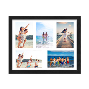 Cadre <span class=keywords><strong>photo</strong></span> puzzle DIY 5 photos pour couple, fait main, 5 gongs décoratifs, à suspendre au mur ou à poser sur table, souvenir, vente en gros transfrontalière - Product Image 4