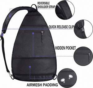 Échantillon gratuit Sac bandoulière multifonctionnel réversible pour sports de plein air, sac à raquette de pickleball pour activités de plein air - Product Image 3