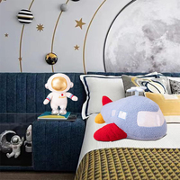 Coussins en peluche d'avion personnalisé U563 Série spatiale Cadeaux d'anniversaire Décoration intérieure pour enfants Garçons Filles Hélicoptère en peluche