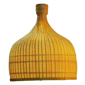 Eco Friendly Bamboo Pendant <b>Lighting</b> With Soft Ambient Glow <b>Crafted</b> From Premium Materials For Luxurious & Nature Inspired Decor - Product Image 2