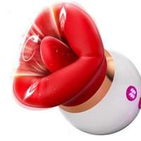 Vibrateur lingual féminin, 3-en-1, léchage, succion, vibration, étanche, rechargeable par USB