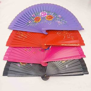 Ventilador de mano de madera plegable portátil para regalo de negocios pintado para mujer, diseño Floral, uso promocional para fiestas - Product Image 6