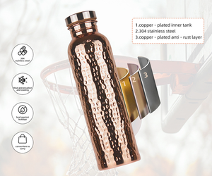 Chaud été monocouche cyclisme sport bouteille d'eau <span class=keywords><strong>TikTok</strong></span> recommandé cuivre galvanisé acier inoxydable pour Camping cadeaux - Product Image 5