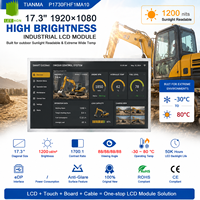 TIANMA P1730FHF1MA10 Layar LCD 17,3 Inci 1200 Nits 30 Pin EDP Kecerahan Tinggi untuk Penggunaan Luar Ruangan pada Excavator Cerdas