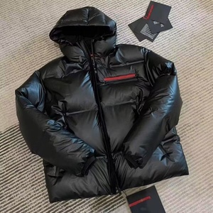 Men's Casual Winter Down <b>Jacket</b> with Zipper Closure Lightweight Hooded Puffer Bubble Seamless <b>Waterproof</b> Plus Size Winter Coat - Product Image 2