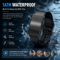 Bracelet intelligent avec plusieurs modes sportifs, notifications de messages, surveillance de la fréquence cardiaque et de la pression artérielle, étanche 1ATM, longue autonomie de la batterie