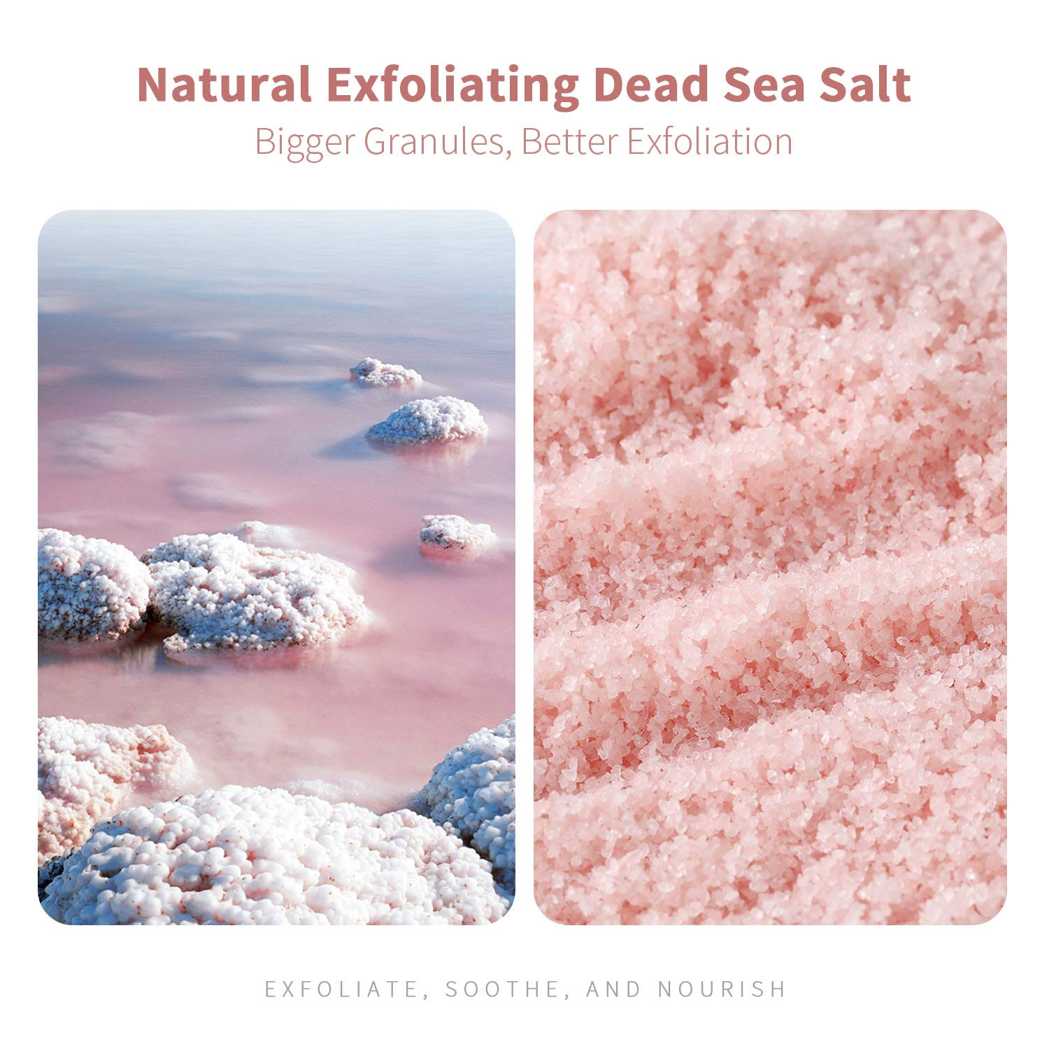 Hot Selling Pure Natural Plant Serum Organic Nourishing DEAD SEA SALT Pigmentation Correctors Deep Cleansing Body Scrub