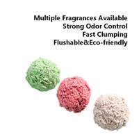 Litière pour chat en tofu agglomérante, biodégradable, écologique, sans poussière, compacte, faible dispersion, support OEM, marque privée