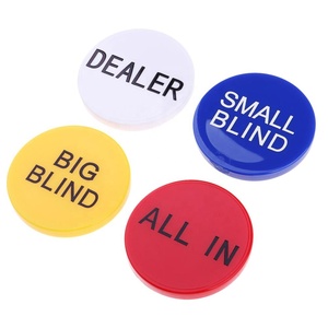 Accessoires de casino Lot de 4 boutons de croupier de <span class=keywords><strong>poker</strong></span> professionnel Texas Hold'em 2 pouces - Product Image 5