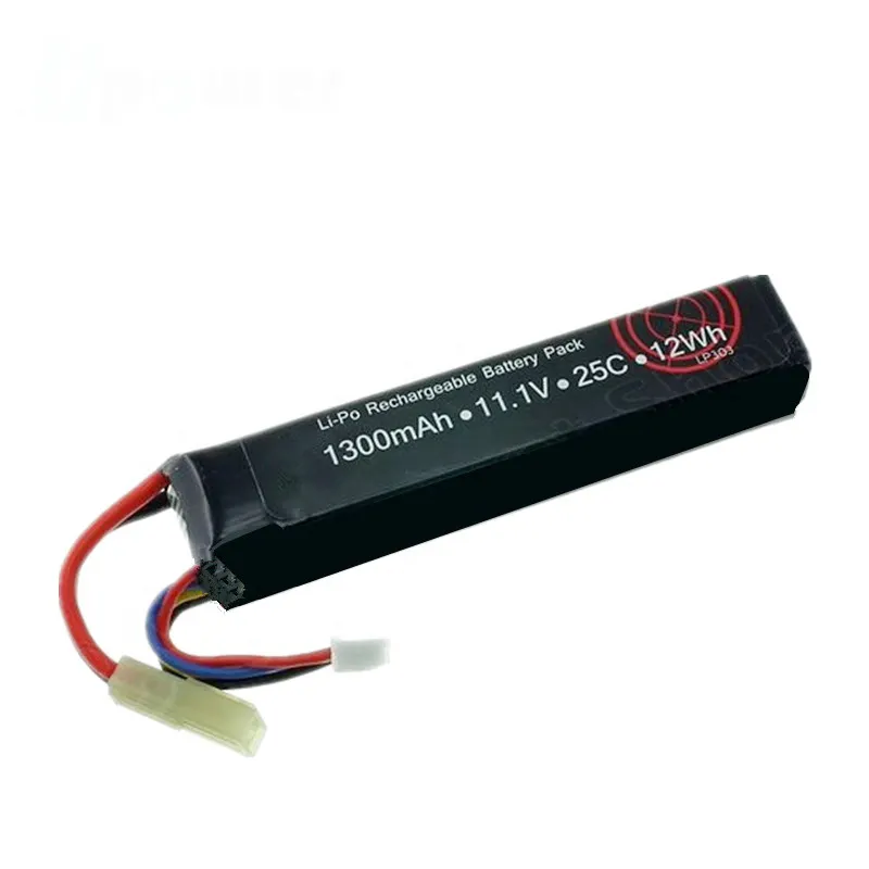 Lipo bateria recarregável lipo 11.1v, 1300mah rc 6020120 25c bateria li-polímero para pistola de airsoft