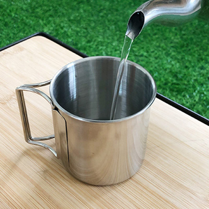 Tazas de Camping de Acero Inoxidable, Taza de Viaje para Escalar, Tazas Portátiles para Senderismo con Asa, Tazas de Café para Oficina - Product Image 5