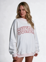 Sweat-shirt personnalisé pour femme à col montant, coupe classique, en molleton de coton épais, pull oversize