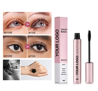 Mascara de beauté en fibre de soie coréenne avec sérum pour les cils cosmétiques épaississants naturels allongeant sans cruauté et faciles à enlever
