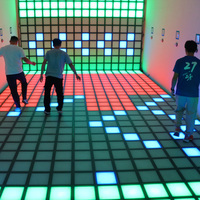 Salle d'équipement de grille de parc d'attractions d'intérieur populaire activer les jeux système de jeux de sol Led interactif pour les enfants