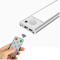 Lampu LED di Bawah Kabinet Ultra Tipis 20cm 30cm 40cm dengan Sensor Gerak PIR dan Dapat Diisi Ulang via USB