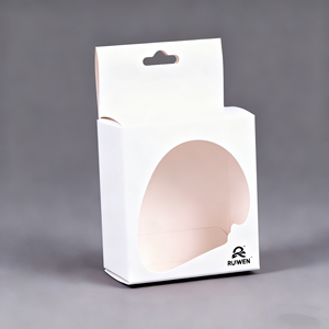 Custom-made Kraft Paper Double Insert <b>Box</b> Earphone Data Cable Hanging Ear Packaging <b>Box</b> Transparent Window Silk-screen Printing - Product Image 4