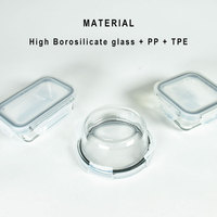Conteneur Alimentaire de Cuisine en Verre Trempé de Haute Qualité avec Couvercle Verrouillable, Ensemble de Bols pour Micro-ondes, Mini Boîte de Rangement