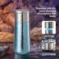 Tasse Thermos Isolée en Titane Épaissi NePure avec Infuseur à Thé, Design Minimaliste Moderne, Compacte, Portable pour Voyage, Double Couche Magnétique
