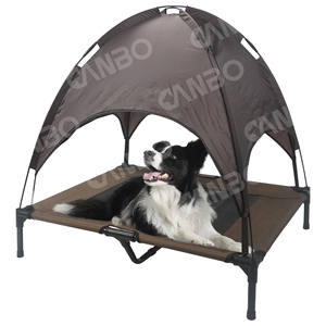 Cama para perros al aire libre, cuna elevada para mascotas con dosel extraíble, tienda de sombra, cuna elevada portátil para mascotas, cama de refrigeración para Camping y playa - Product Image 3