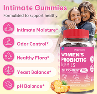 Gummies de Probiotiques et Vitamines Personnalisées en Gros pour Femmes – 60 Gummies – Favorisent une Flore Saine et un Équilibre du pH pour Adolescentes et Femmes