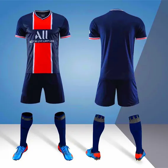 Best Selling Unieke Ontwerpen Custom Kwaliteit Maken Uw Eigen Ontwerp Volledige Voetbal Uniform Jersey Set In Groothandel