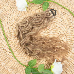 Curly European Full Pu Skin Weft Russian Human Hair <b>Tape</b> Hair Extension Inject Invisible Skin Weft <b>Tape</b> in Human Hair Extensions - Product Image 4
