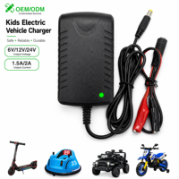 Chargeur de batterie 24V pour trottinette électrique, vente en gros directe usine, chargeur de véhicule électrique pour enfants avec pinces crocodiles DC