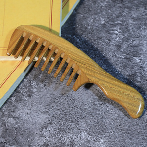 Sandalwood <b>Wide</b> Tooth <b>Comb</b> 15-20cm Handmade Massage Hair <b>Comb</b> For Women Children Adults U Shape Design - Product Image 1
