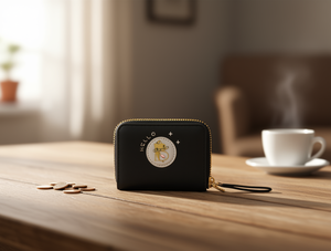 Portafoglio da Donna con Cerniera, Piccolo Formato, con Cinturino da Polso, Portamonete in Stile Minimalista in Pelle Microfibra - Product Image 2