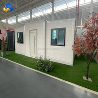 CE Petite maison mobile conteneurisée de 10 pieds, extensible, préfabriquée, à structure en acier durable, pour usage bureautique