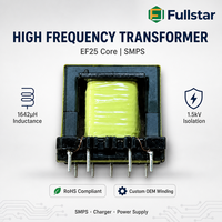 Transformateur EF25 1642uH à noyau en ferrite PC40 PC44 5+5 broches personnalisable pour alimentation à découpage, transformateurs SMPS haute tension RoHS