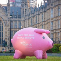 Ballon de publicité gonflable personnalisé en forme de cochon rose géant, tirelire gonflable
