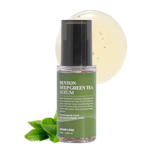 Private Label 30ml Nourishing Hydrating Facial Serum Soothing Skin Deep Green Tea Serum for Oily Sensitive Skin