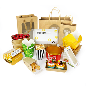 Kemasan Kertas Kraft Persegi Panjang Tahan Lama yang Dapat Disesuaikan untuk <span class=keywords><strong>Burger</strong></span> Pizza Ayam Goreng Kentang Goreng Sushi Bentuk Kerucut Oktagonal - Product Image 1