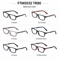Lunettes de vue sportives pour hommes, fabriquées en usine, à monture ovale pleine, motif uni, branches antidérapantes, en TR90, pour l'extérieur AZgGKhv