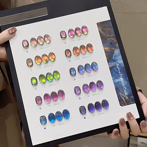 AILANUO Vernis à ongles gel effet œil de chat Aurora Illusion 10 couleurs, vernis à ongles gel magnétique œil de chat, vernis à ongles gel UV professionnel - Product Image 3